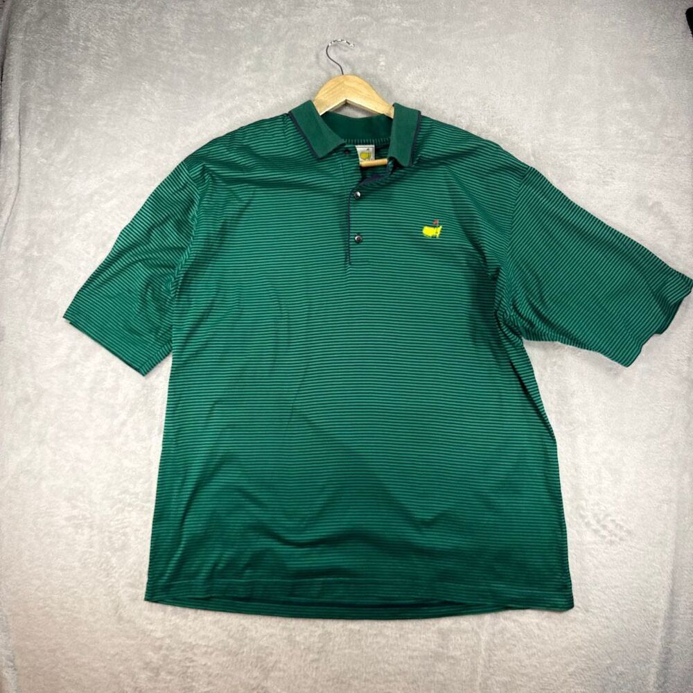 Masters Augusta National Golf Club Slazenger Striped Polo Shirt Size XL  G
